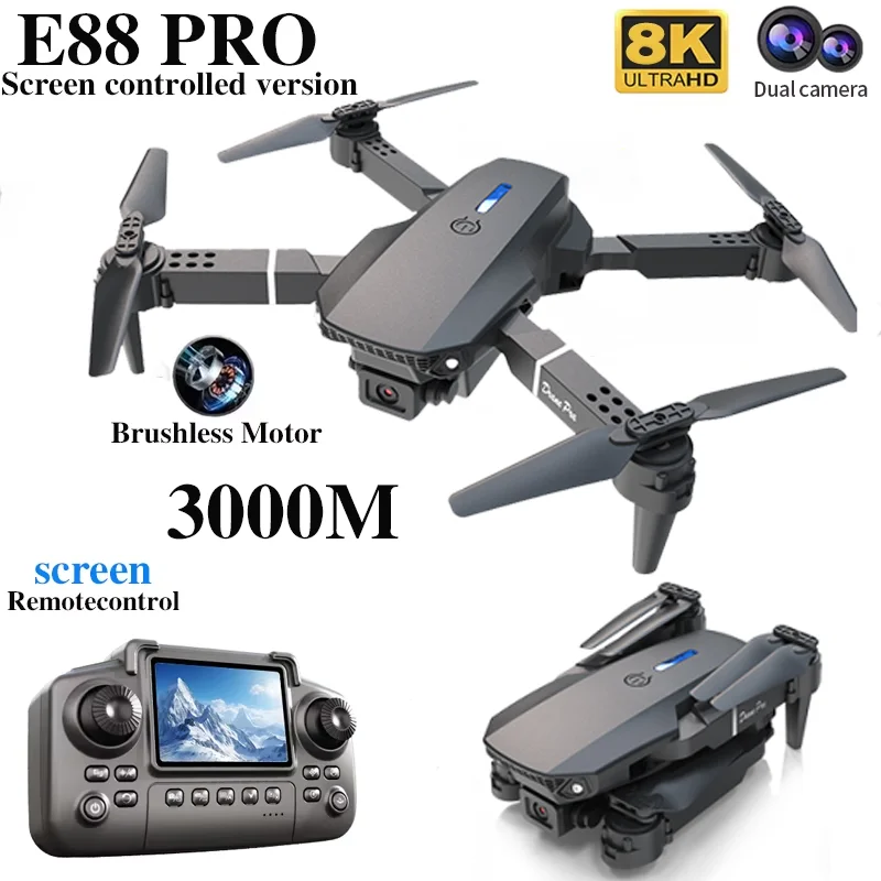 Profesyonel E88 PRO Drone, Ekr - Drone Kit Professional incelemesi ve fiyatı